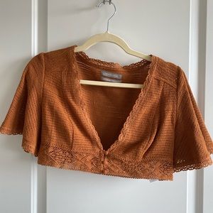 Burnt Orange Flowy top.